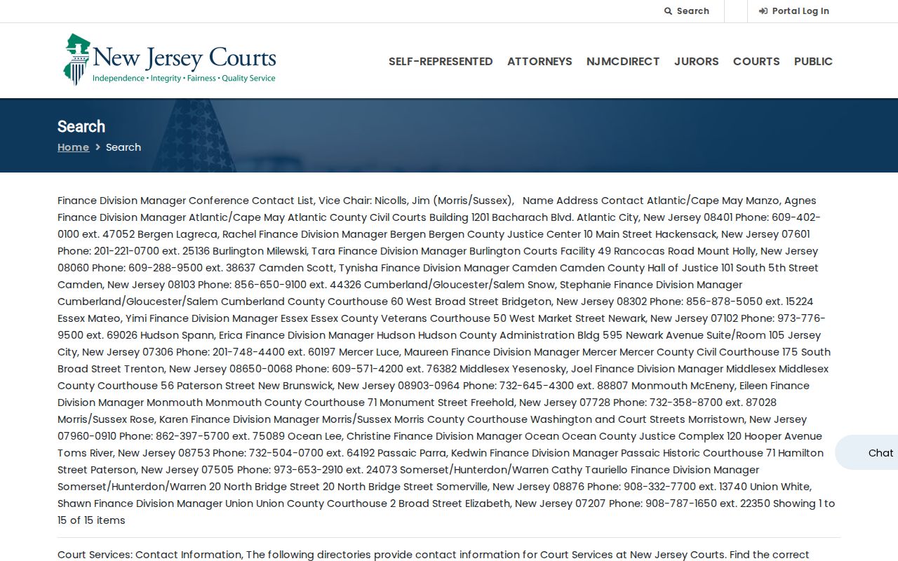 Mercer residents directory New Jersey court case search