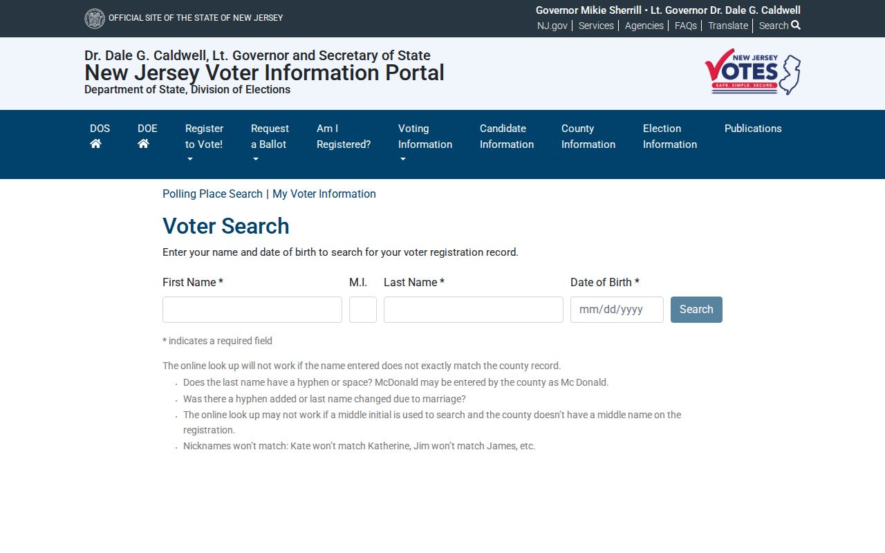 Mercer residents directory New Jersey voter search